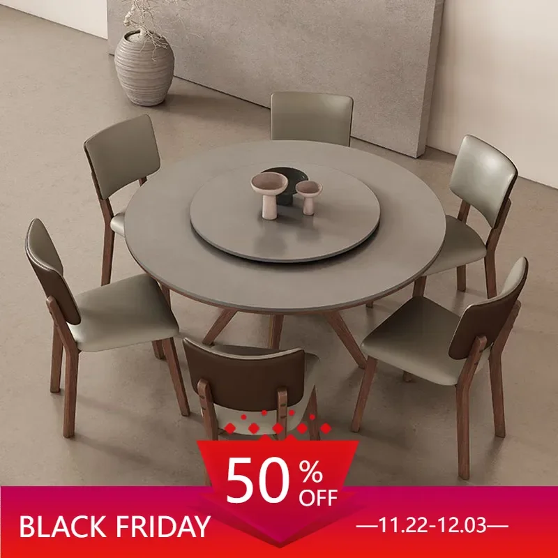 

Round Dinning Wooden Table Furniture Luxury Small Portable Foldable Wood Dining Console Mesa Comedor Industrial Kitchen YX50DT