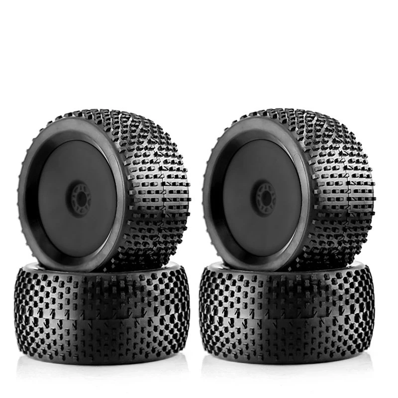 A49K-4Pcs 140Mm 1/8 RC Racing Car Off-Road Buggy Tire Wheel 17Mm Hex For ARRMA Traxxas Redcat Team Losi Kyosho HPI HSP,Black