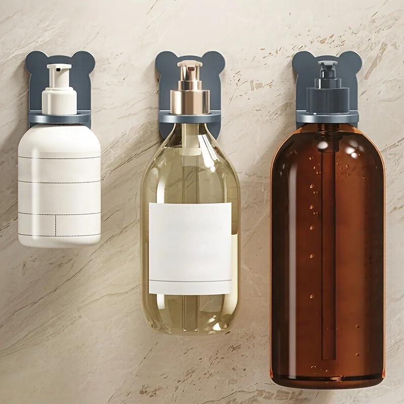 1 shower gel storage rack, no need to drill holes, detergent hanging rack, bathroom shampoo and hand sanitizer hanging cabinet,
