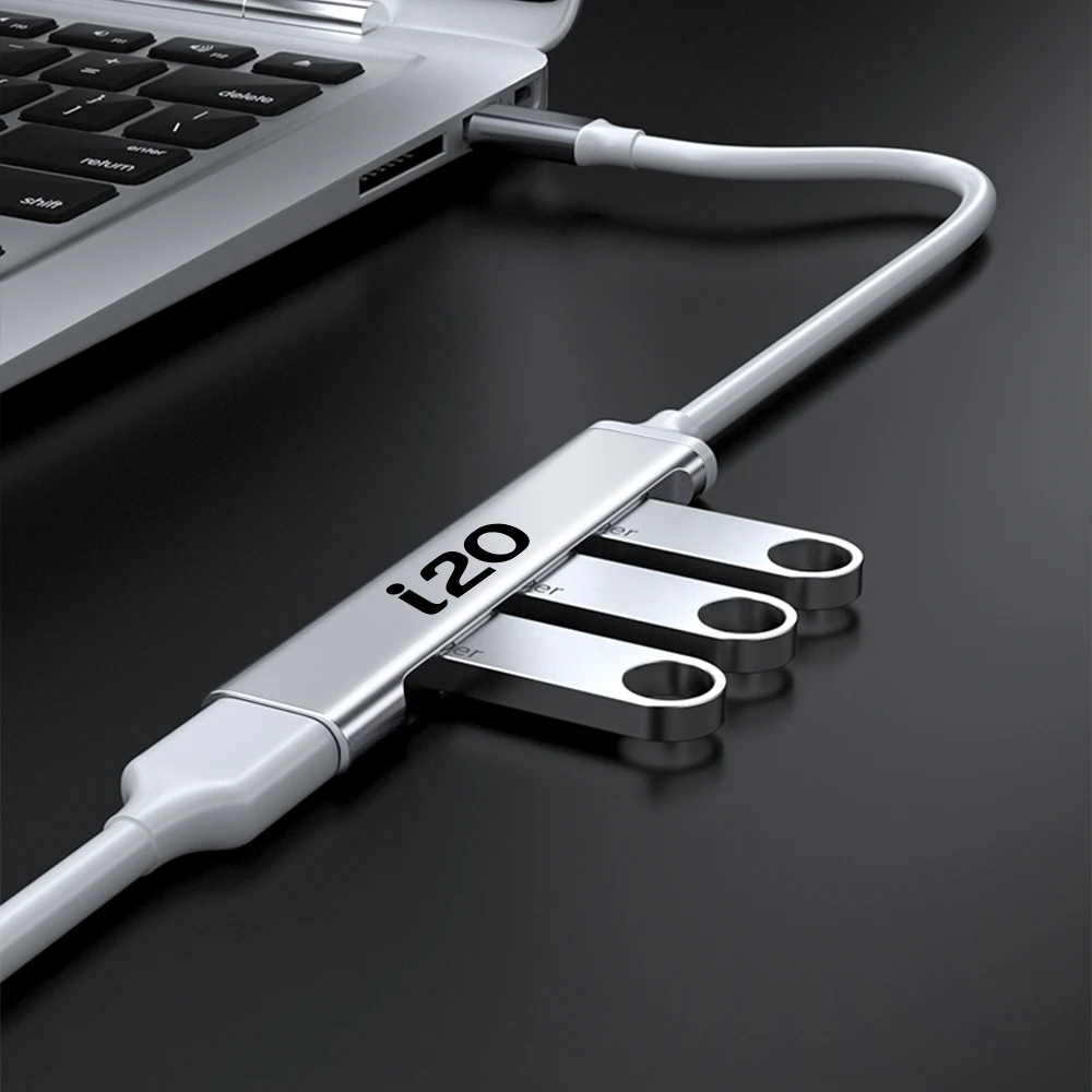 كابل شاحن USB محوري للسيارة ، نوع C ، ملحقات لهيونداي I10 ، I20 ، I30 ، Ix35 ، I40 ، سانتافي ، GDI ، سولاريس ، أزيرا ، 4 في 1 #4