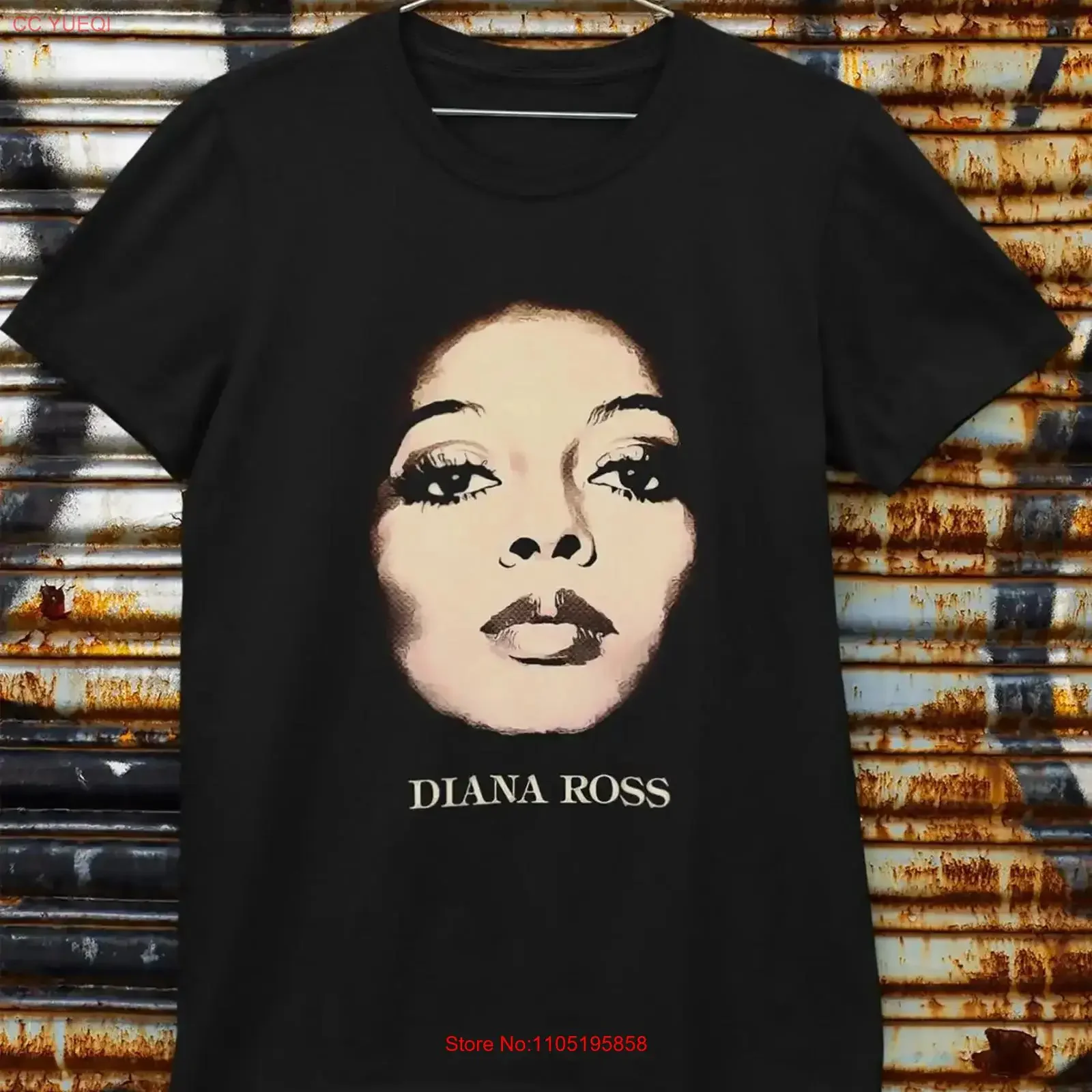 تي شيرت Love Hangover Diana Ross Music أسود من القطن S 234XL عتيق مغسول كاجوال مريح للجنسين #1