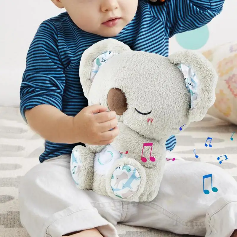 Soothing Koala Bear Animal Toy With Sensory Music Lights And Rhythmic Breathing Motion Sleep Companion Toy Breathing Koala Plush