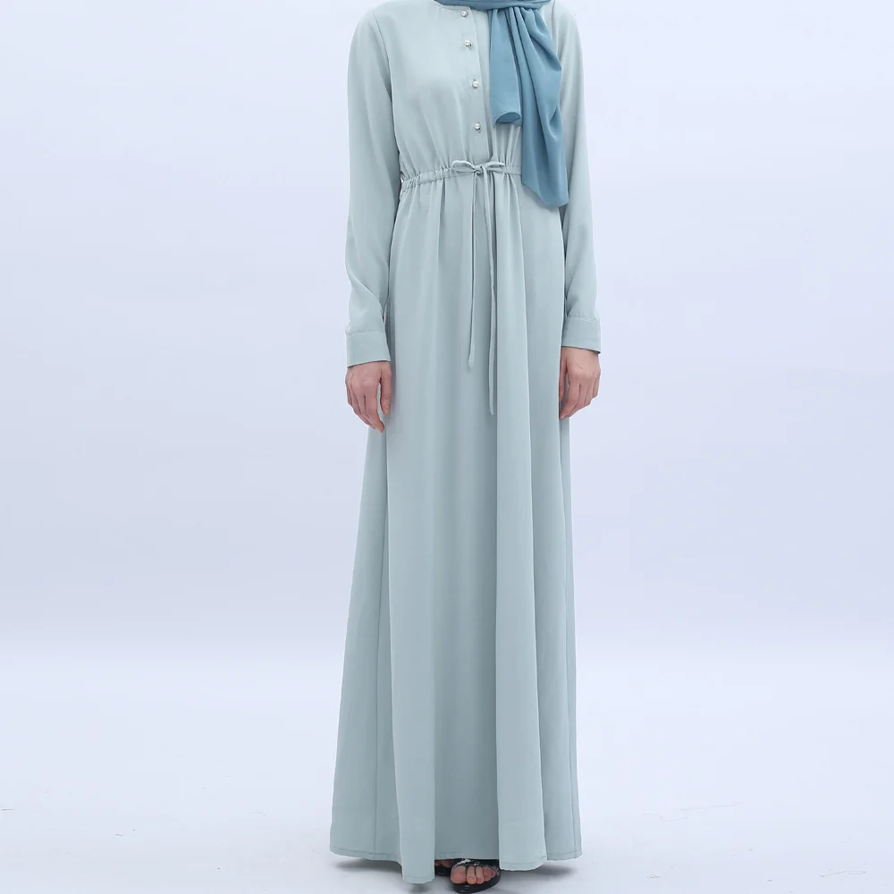 Nowe skromne Eid Ramadan Abayas dla kobiet muzułmańskie indyki Kaftan Islam odzież zespoły Musulmans kaftan Marocain Femme Arabe szata