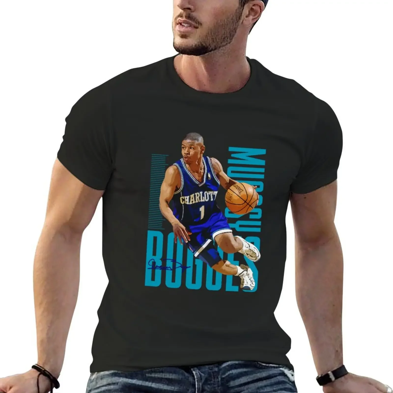 

Muggsy Bogues T-Shirt custom t shirt baggy shirts custom shirt shirts graphic tee workout shirts for men