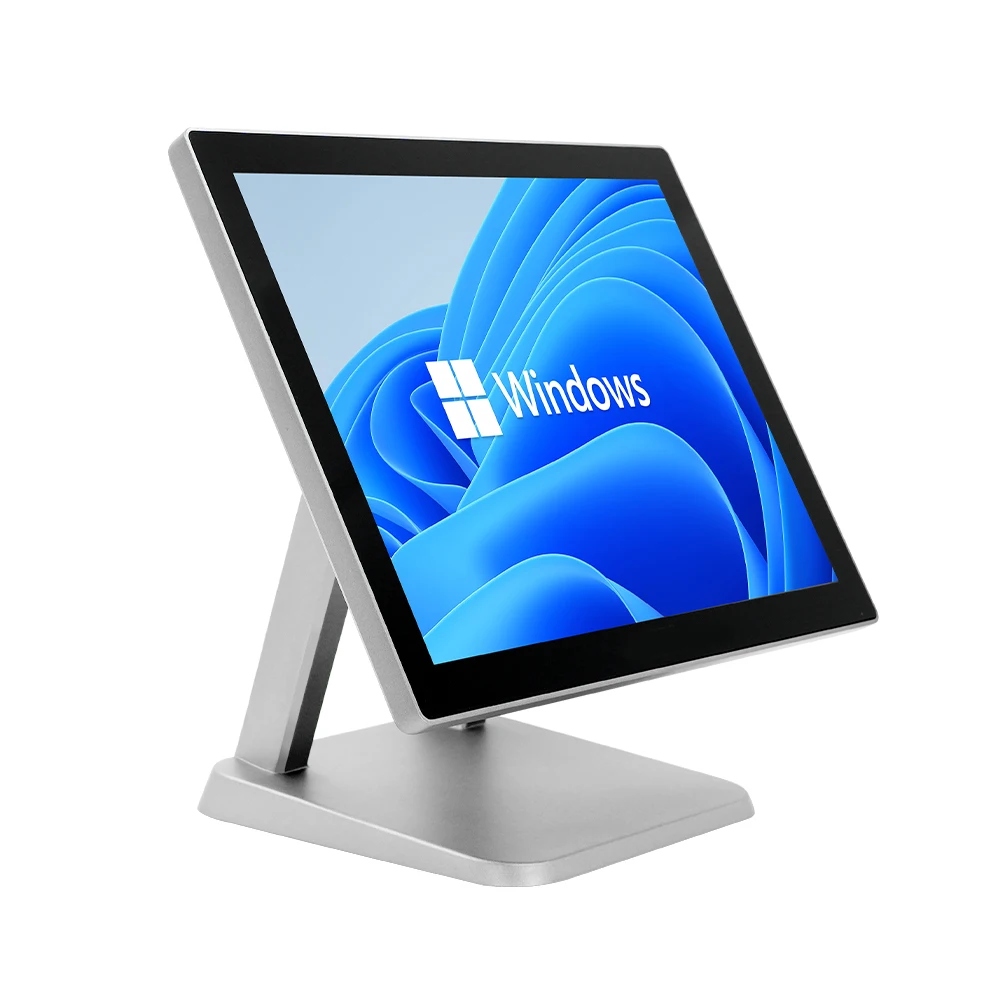 15 Inch Touch Screen POS Machine Intel i5 Windows 10 Compatible Retail POS Terminal with Aluminum Cash Register MSR Card Reader