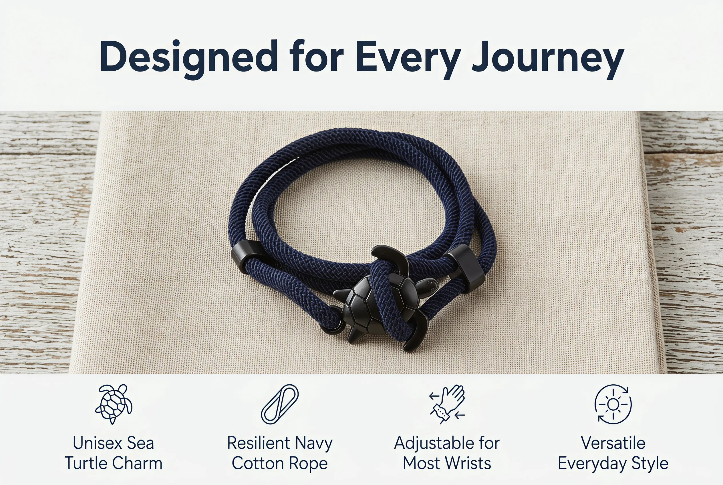 Stylish Turtle Bracelet Creative Sea Turtle Rope Bracelet for Men Women Daily Wear Party Graduation Birthday Jewelry