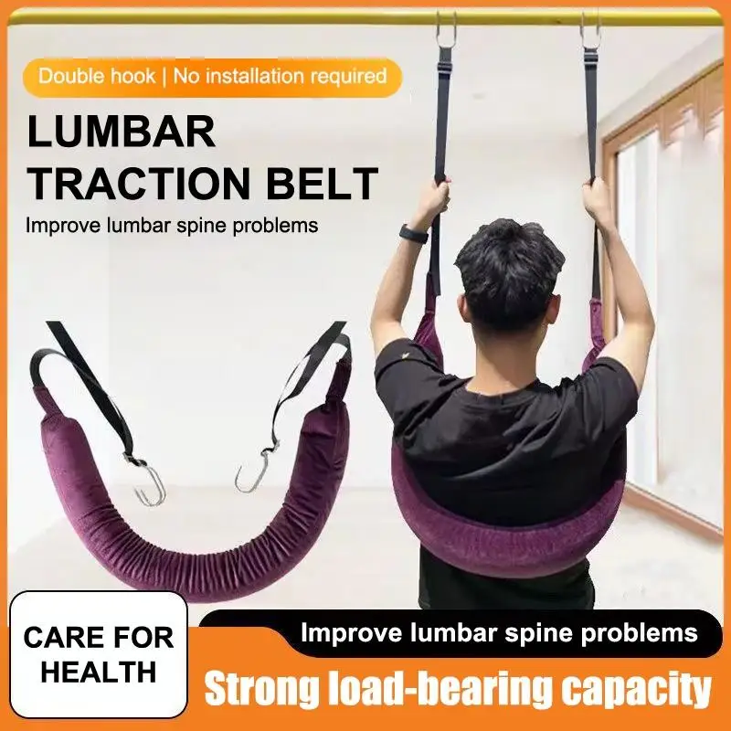 Home Gym Lumbar Traction Belt Adjustable Horizontal Bar Stretch Back Suspension Spine Alignment for Daily Exercise view 2