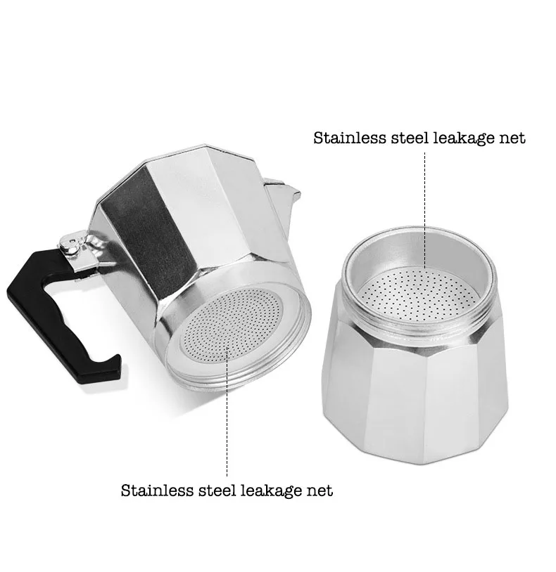 Coffee Maker Machine Moka Hand-operated Espresso Coffee Maker Extraction Outdoor Mocha Pot