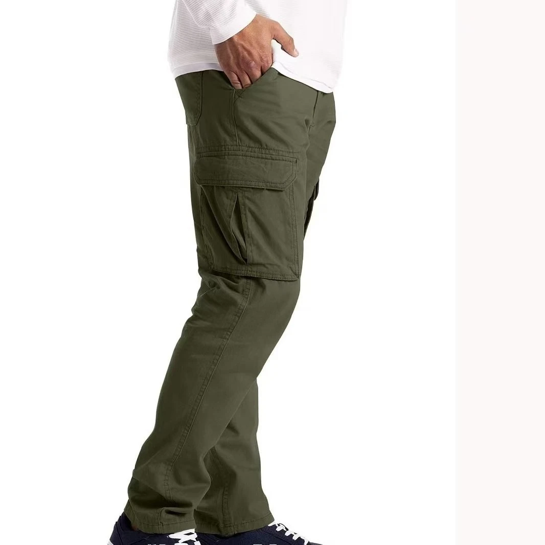 New Men's Cargo Pants. European and American Leisure Style with Drawstring and Multiple Pockets. Street Fashion Long Pants.