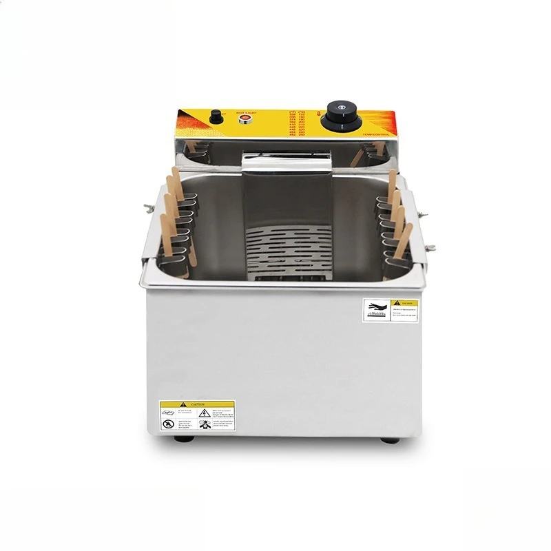 12L Commercial Electric Deep Fryer Countertop Single Tank for Hot Dog Sausage and Snack Frying