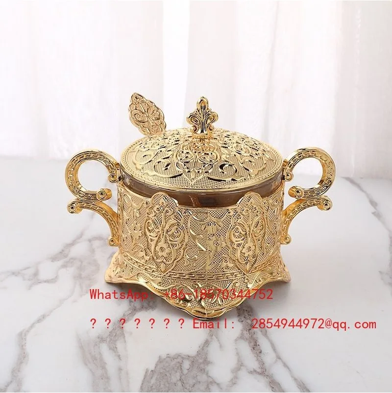 European Sugar Bowl Creative Sugar Storage Jar Condiment Container Kitchen Dining Table Decor Ornament view 5