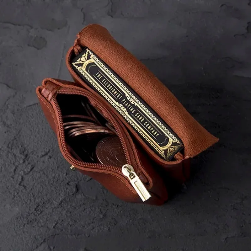 Card and Coin Carrier Magic Tricks Coin Card Storage Bag Deck Guard Magician Retro Style Accessories Illusions Magie Magia Props