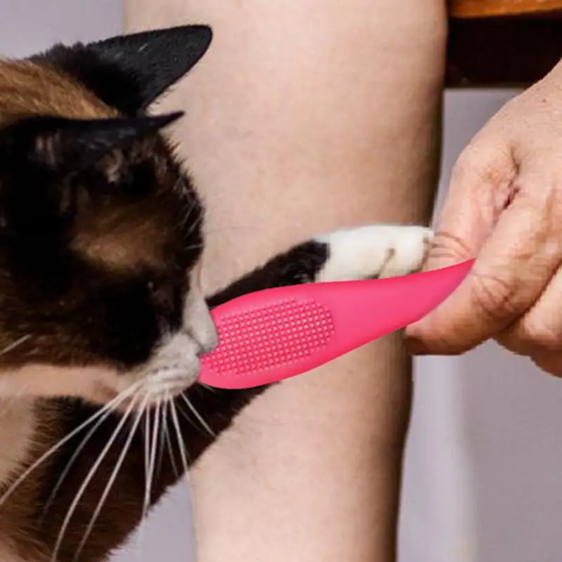 Dog Finger Toothbrush Pet Cat Soft Finger Nose Cleansing Brush Silicone Dog Wool Teeth Brush pets products dogs clean supplies