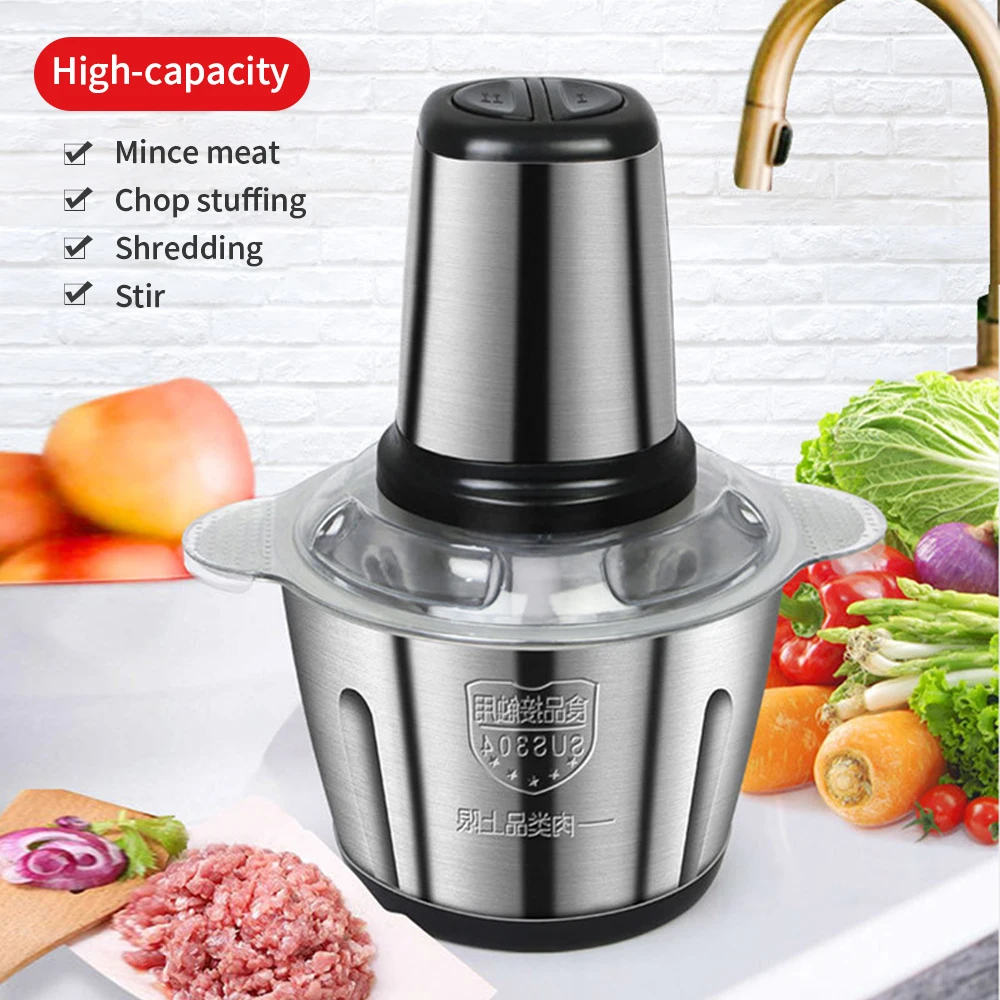 3L Powerful Meat Grinder Mixing Cutter Blender Multifunction Meat Grinder Machine Garlic Vegetable Blender Food Processor