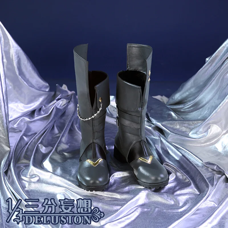 

COSLEE Hot Game Genshin Impact Tartaglia Shoes Cosplay Leather Boots Universal Combat Unisex Role Play Used Accessories