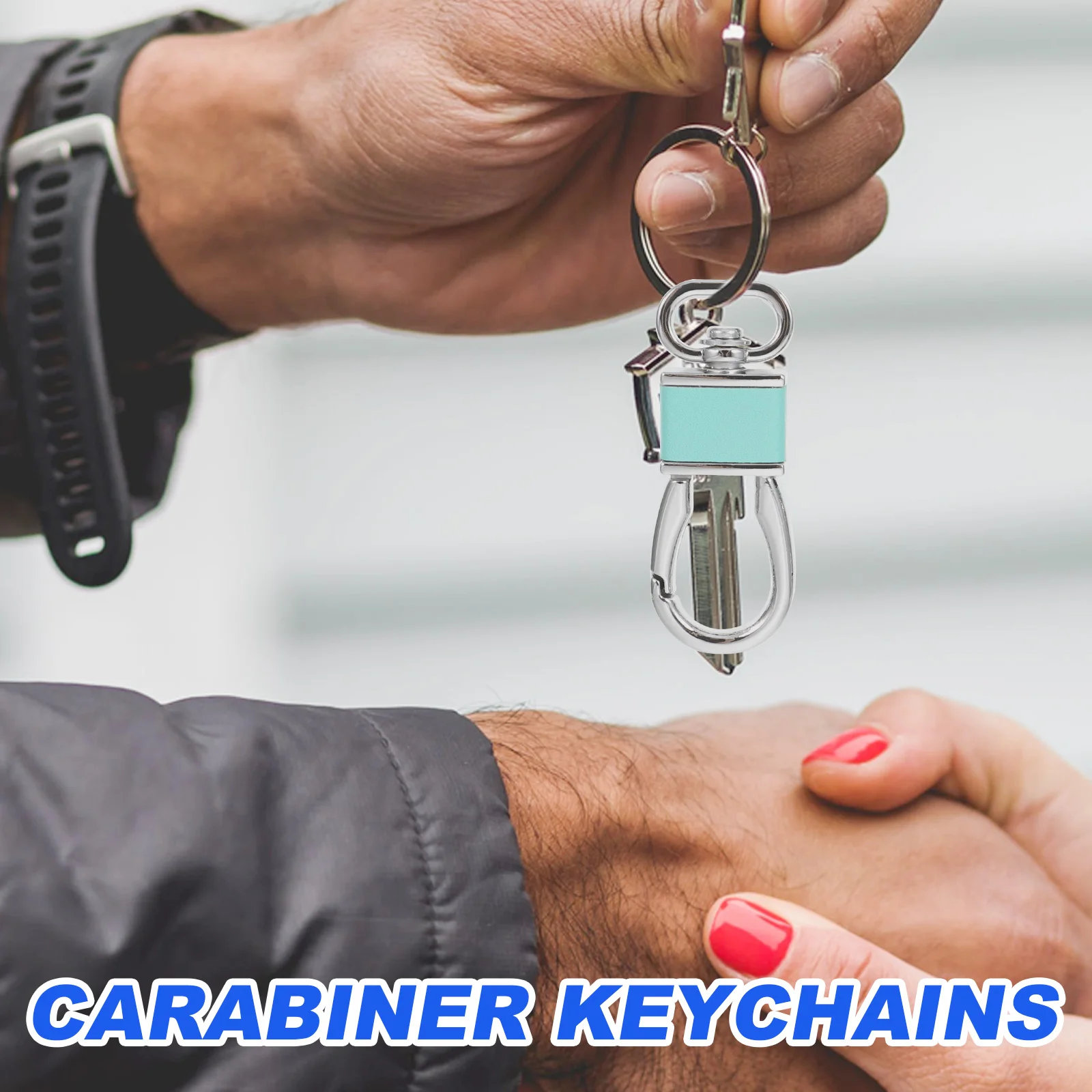 

4pcs Metal Carabiner Keychain Heavy Duty Key Chain Clip Hook For Car Keys Belt Bag Organizer Key Rings Locking Keychain Cool