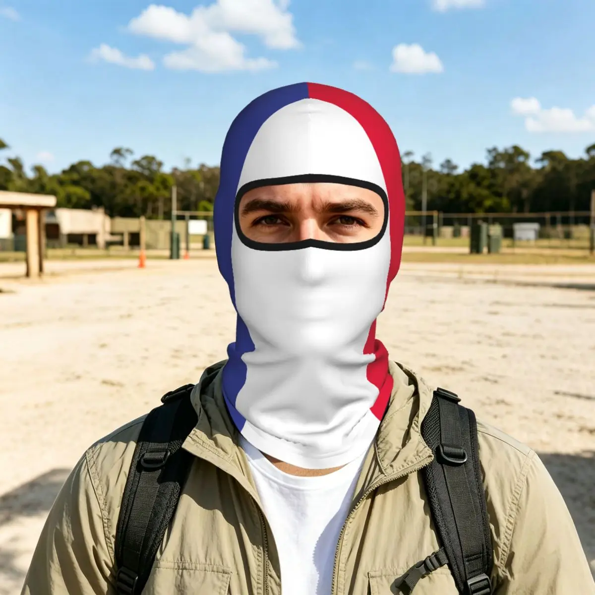 France Flag Outdoor Cool Sunscreen Motorcycle Face Mask Moto Biker Wind Cap Mask Stopper Windproof Bicycle Cycling Headgear