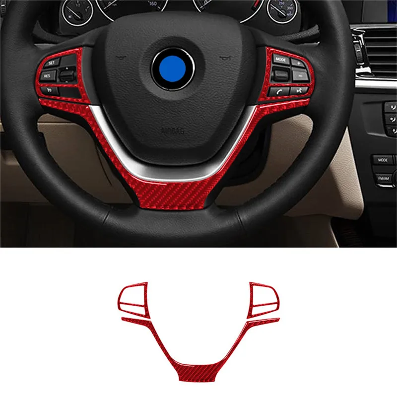 Car Interior Decoration Carbon Fiber Red Sticker For BMW X3 F25 X4 F26 2011-2017 Styling Accessories