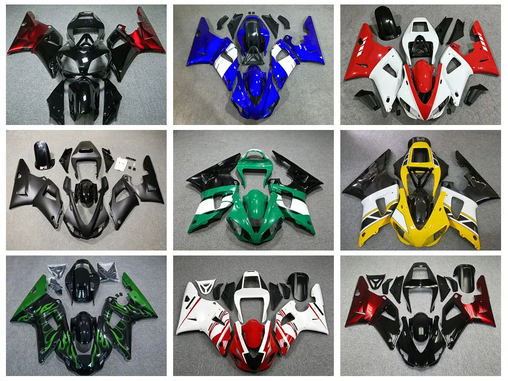 4 Gift New ABS Air Deflector Kit - Suitable for Yamaha YZF R1 models from 1998 to 1999. Accessories available for customization.