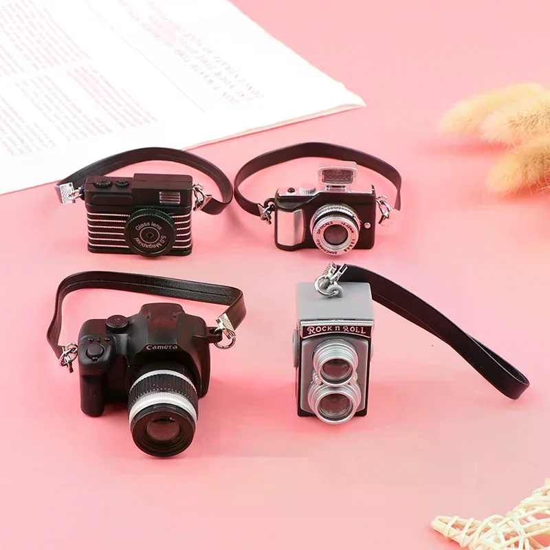 1pc Dollhouse Miniature Digital Slr Camera Dolls House Decoration Accessory For Kids Creative Play