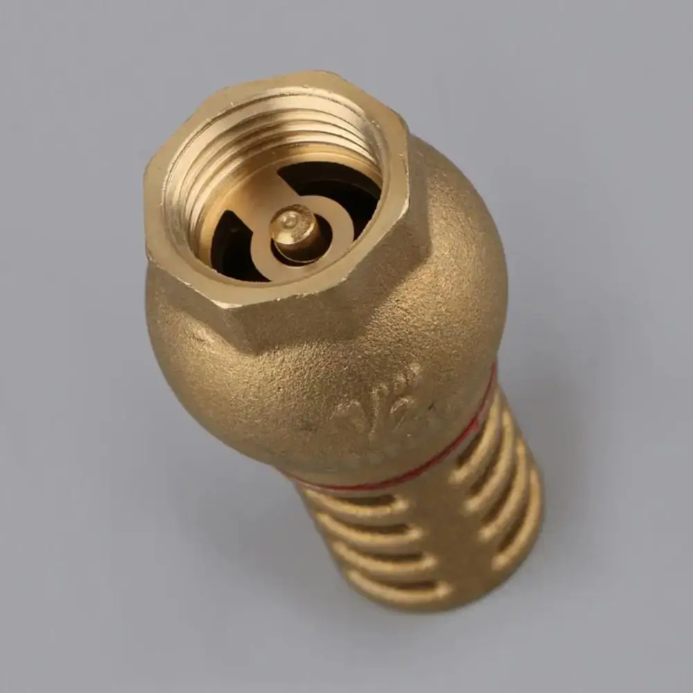Strong Metal Brass Foot Valve Female Thread One Way Check Valve Easy Installation Anti Backflow Bottom Valve