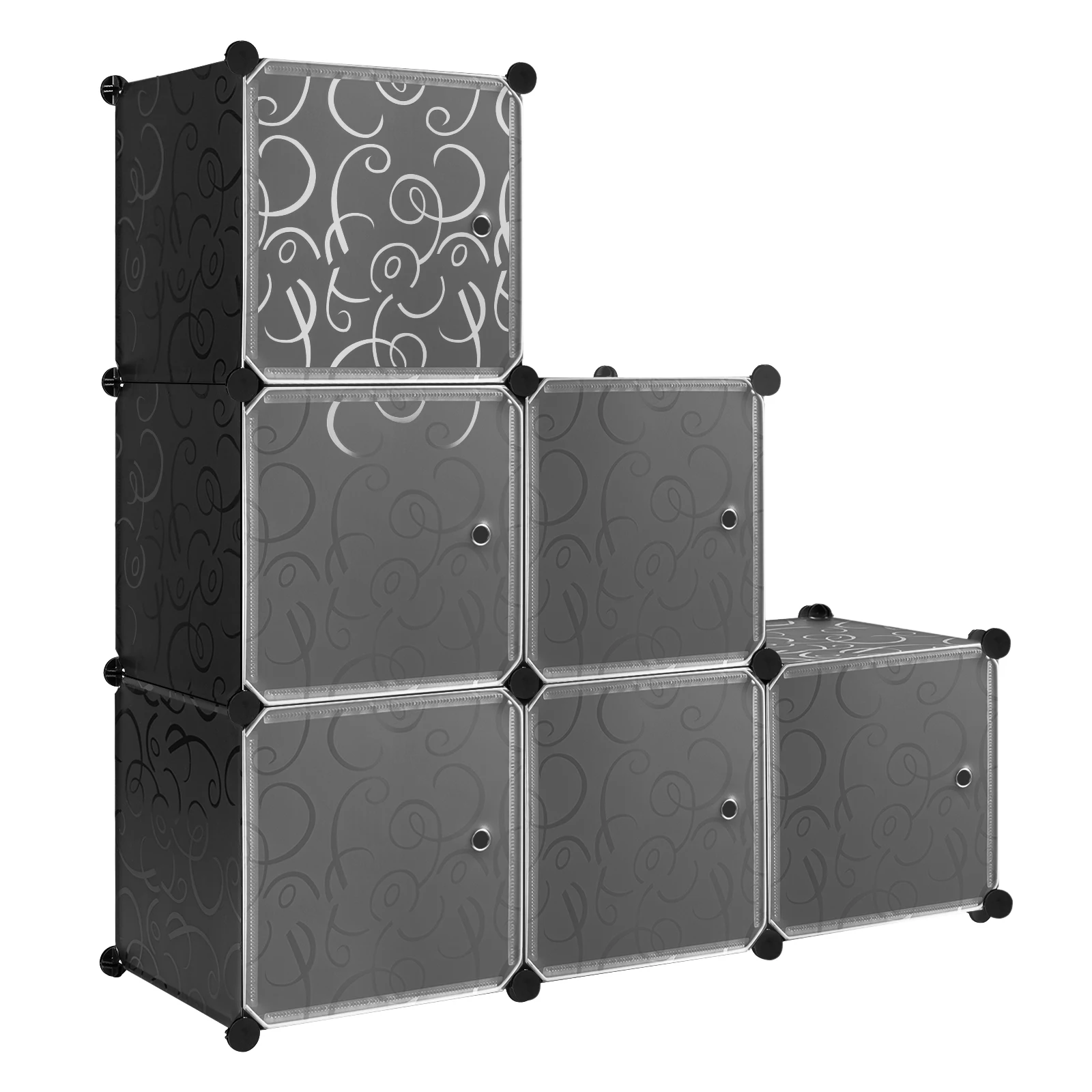 DIY Boltless Regal Kunststoff box stapelbar Schuhs chrank Schuh regal mit 6 Stapel boxen Tür für Schuh ablage Organizer