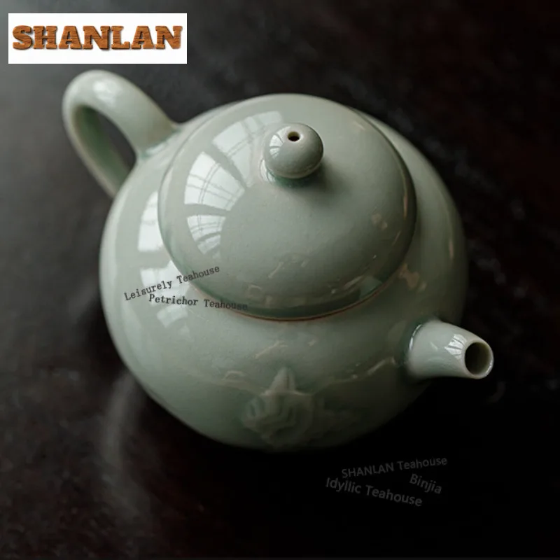 140 مللي الإغاثة الموز ضوء القمر إبريق الشاي اليدوية الشاي Infuser وعاء الشاي تمرغ غلاية مع مرشح طقم شاي صيني اكسسوارات الحرفية #5