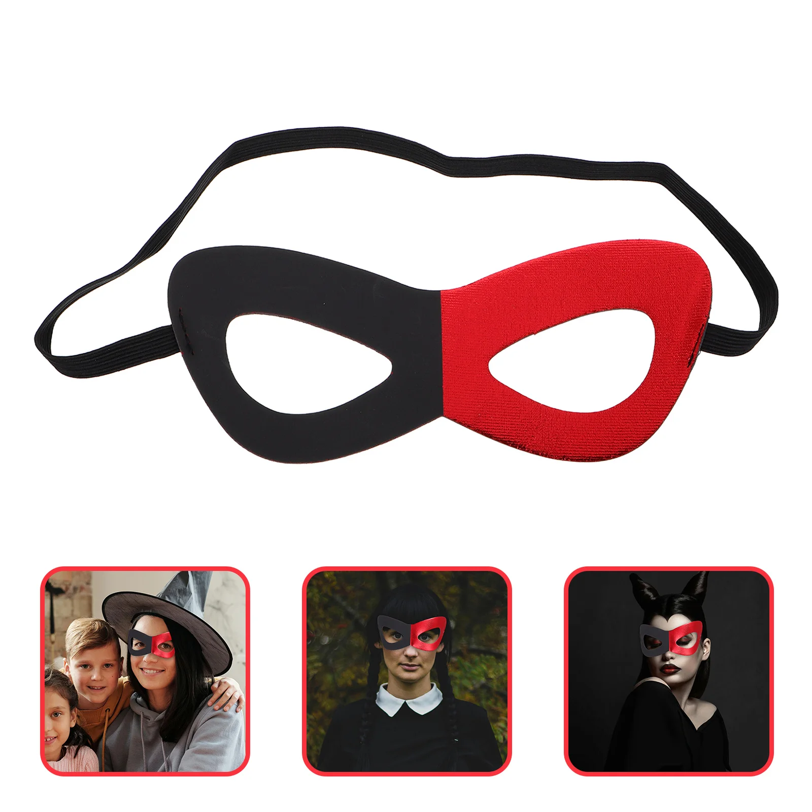 

Masquerade Mask Halloween Clown Half Red Party Cosplay Mysterious Comfortable Eva Adjustable Fit Masks for Halloween