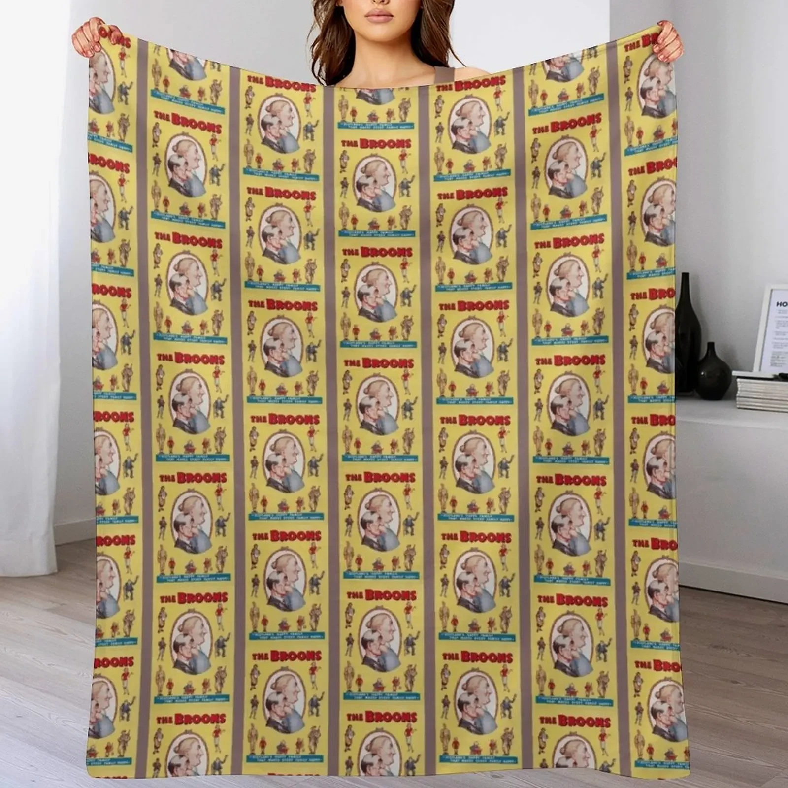 

The Broons 1942 Vintage Print. Throw Blanket Bed linens Moving christmas gifts Soft Big Blankets
