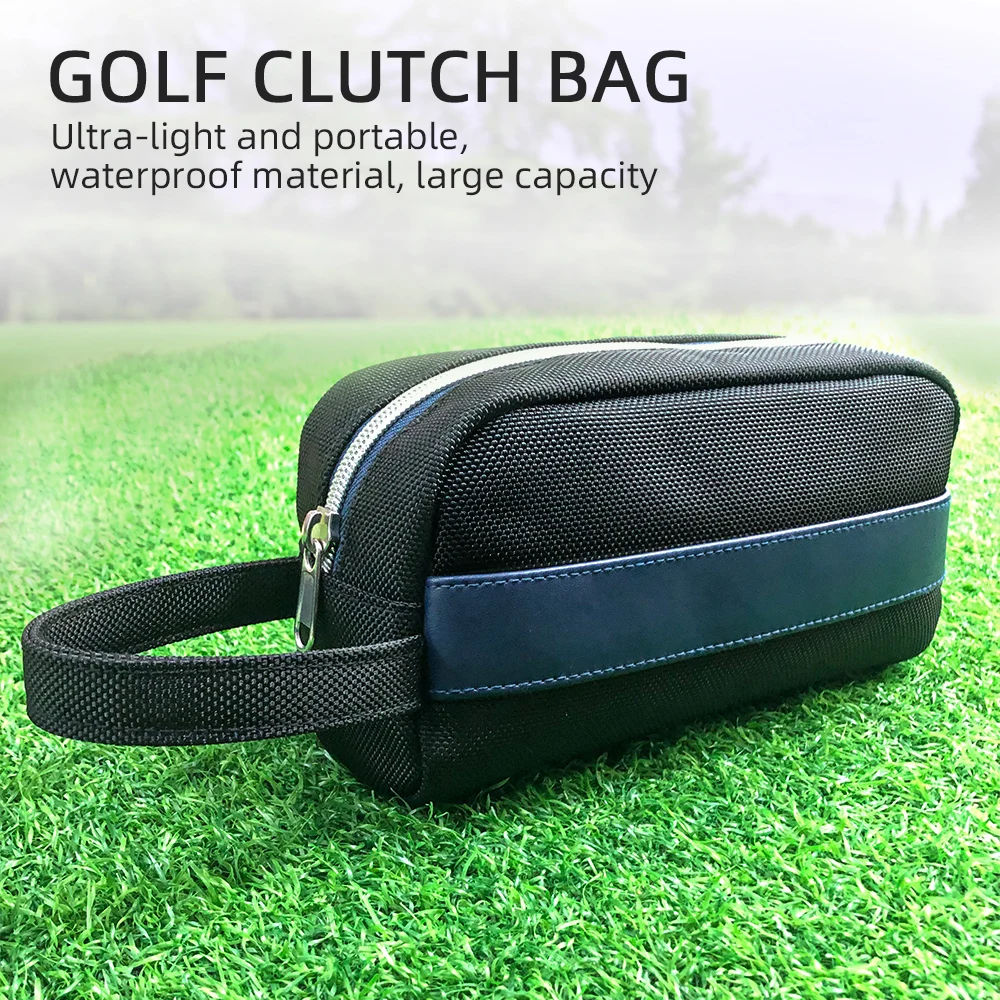 

CRESTGOLF Nylon Golf Pouch Golf Tee Bag with Zipper Golf Ball Tee Handbag Portable Golf Accessories