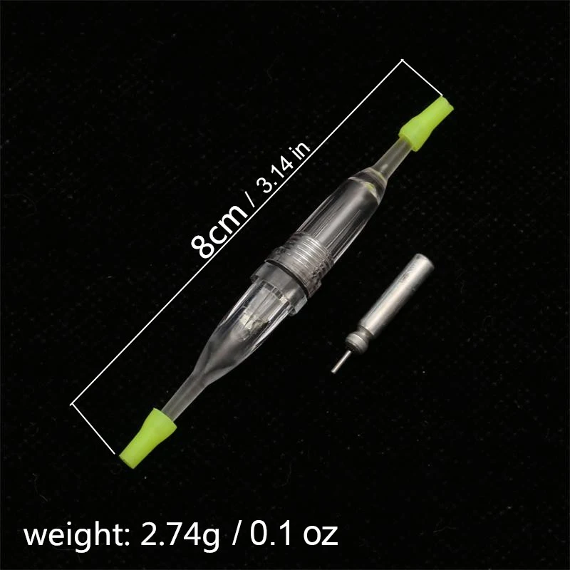 5 uds luces de pesca intermitentes de dos extremos, luces de pesca subacuáticas, luces de cebo nocturno de pesca en barco, luces traseras