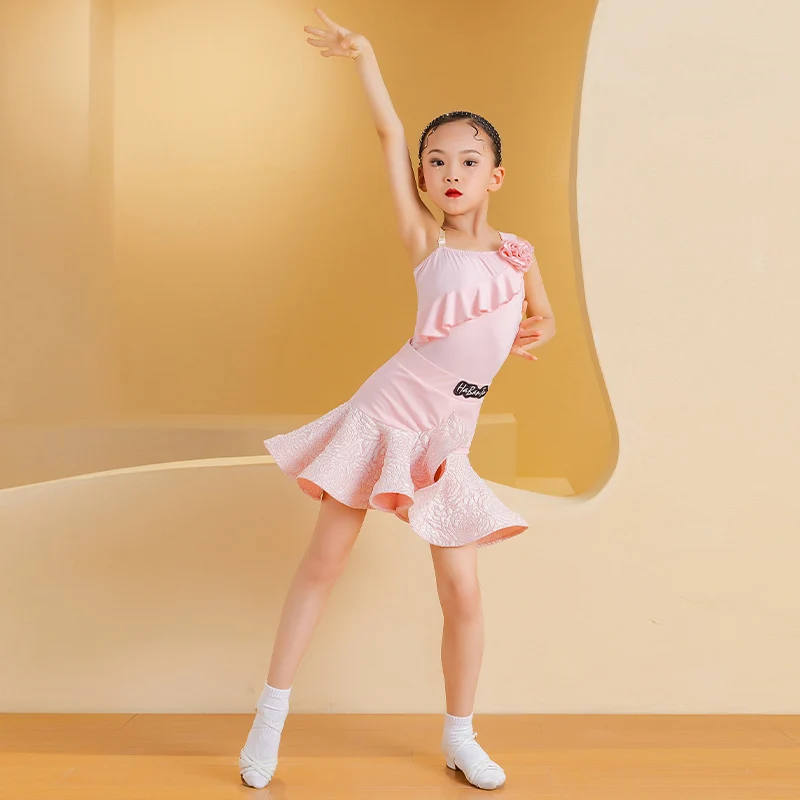 

New children's Latin dance girls practice costumesperformance costumes childrens practice costumes and performance costumes