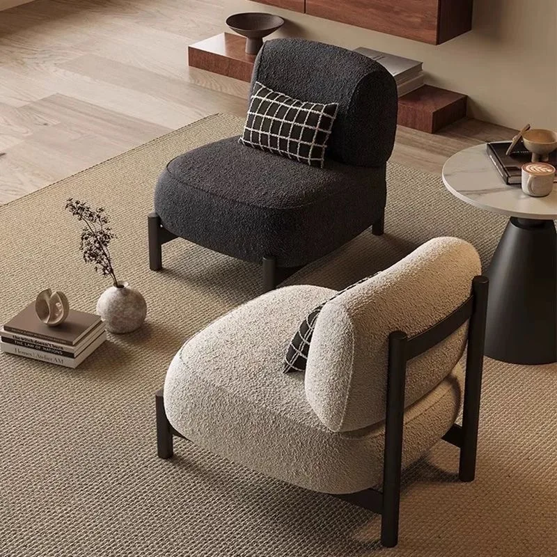 Artemoòn Light Luxury Single Sofa for Living Room Wabi Sabi Style Lazy Leisure Chair Villa Luxury Reclining Design Sofa Chair
