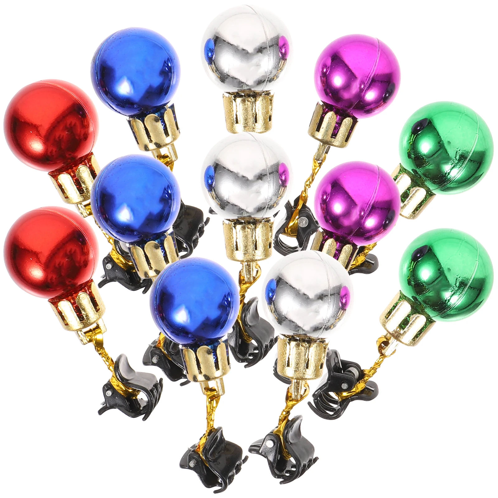 12 قطعة الحلي اللحية احتفالية عيد الميلاد الكرة قلادة كليب للرجال لامعة الوجه الشعر ديكور عطلة حزب التبعي متنوعة #6