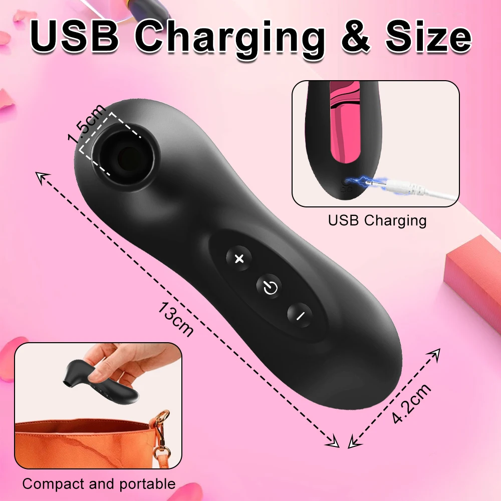 Powerful Sucking Vibrator Nipple Clitoris Stimulator Massager 10 Mode Oral Blowjob Vacuum Sex Toys Adults Goods for Women view 4