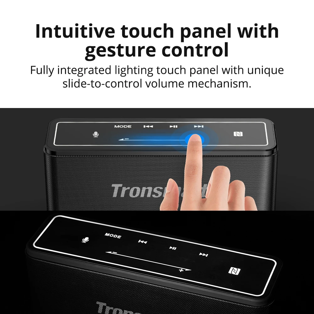 Tronsmart Mega Bluetooth Speaker 40W Portable Speaker with Touch Control Soundbar support Voice Assistant,NFC,MicroSD