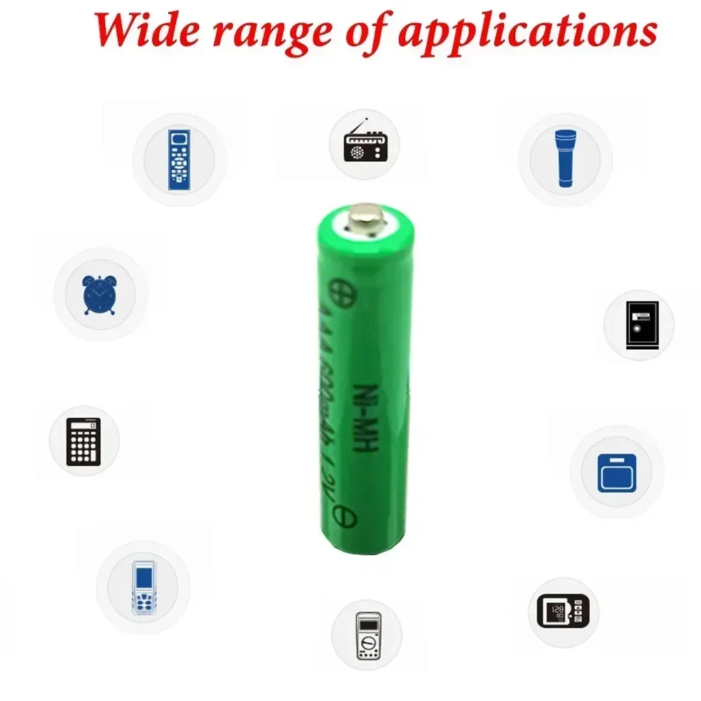 100% Brand New 600mAh 1.2V AAA NiMH Battery AAA Rechargeable Battery for Remote Control Toy Battery Smoke Alarm with Charger