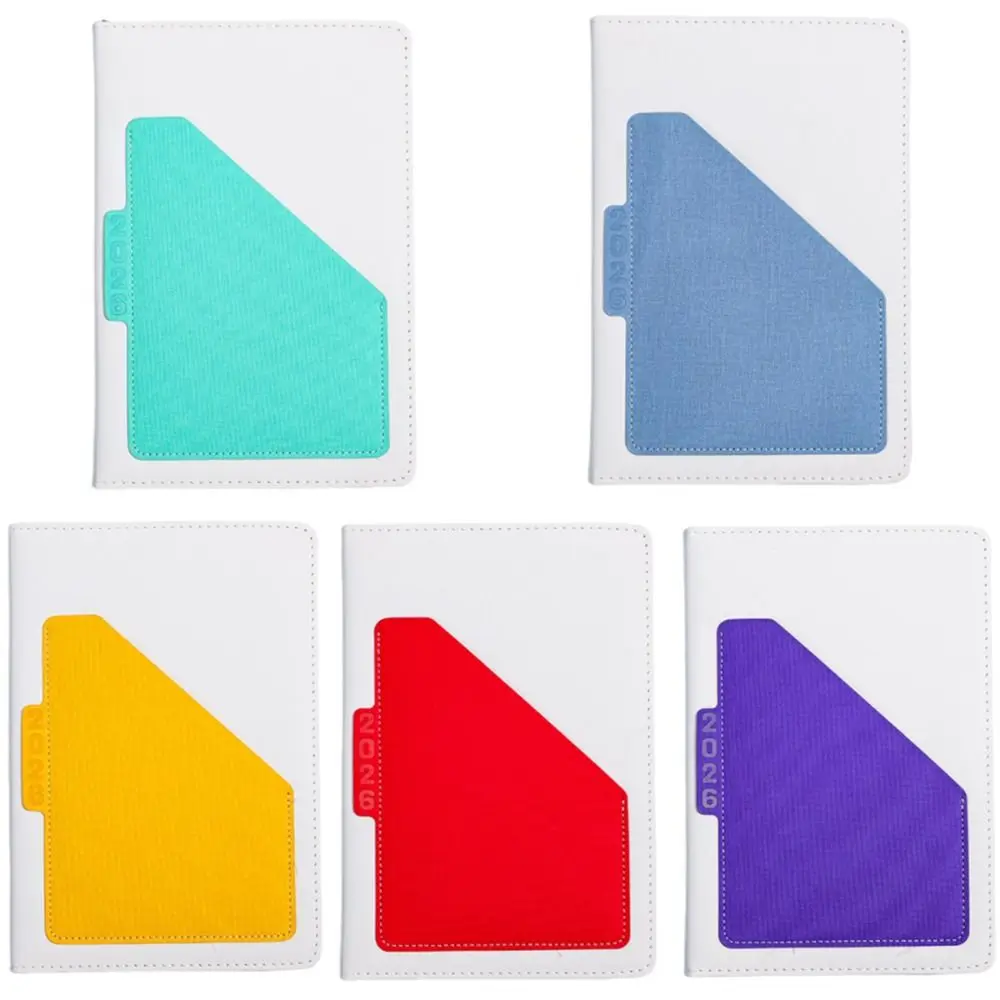 English 2026 Schedule Planner Notepad Wear-resistant 12 Months 365 Days Efficiency Notebook Simple Bookmark To-do List Notebook