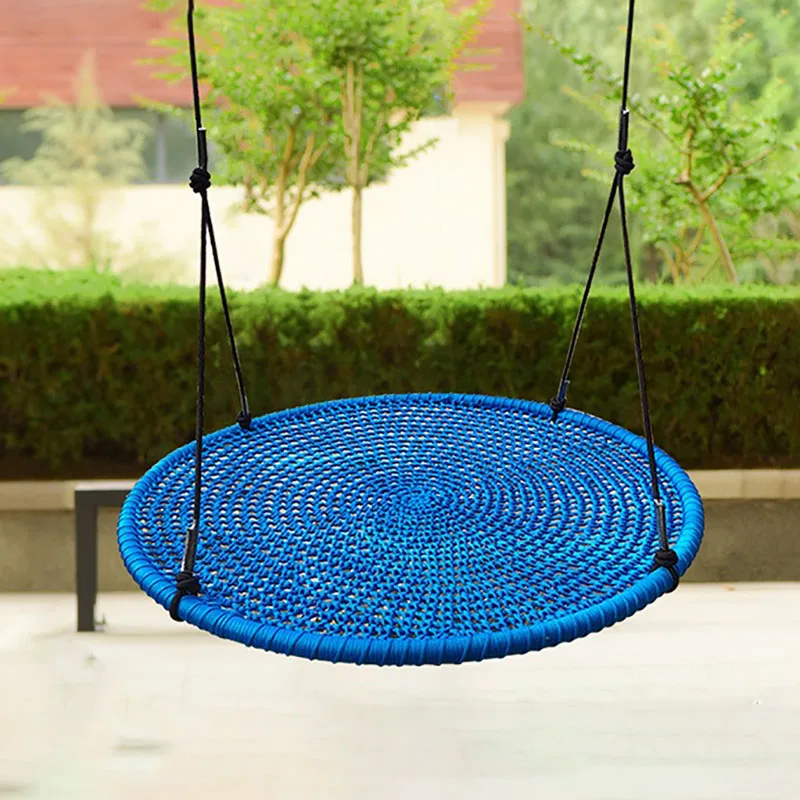 Children's Outdoor Garden Round Hanging Swing with Rope Swings Chair for Adults Baby Giant Leisure Lightweight Toy Hammock Swing