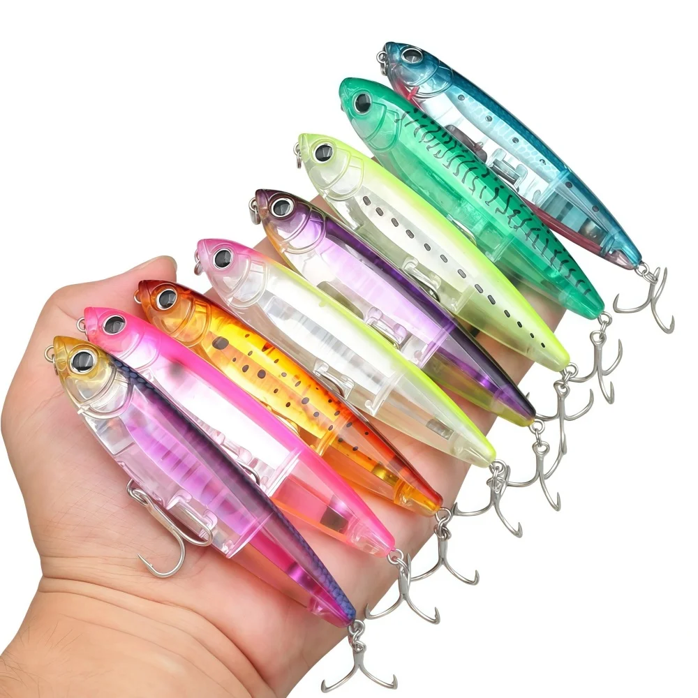 1 Stück 10cm 17,3g Langwurf-Schwimmköder Pencil Fishing Lures Pesca Wobbler für Hecht und Barsch zum Schleppangeln, künstlicher Hartköder