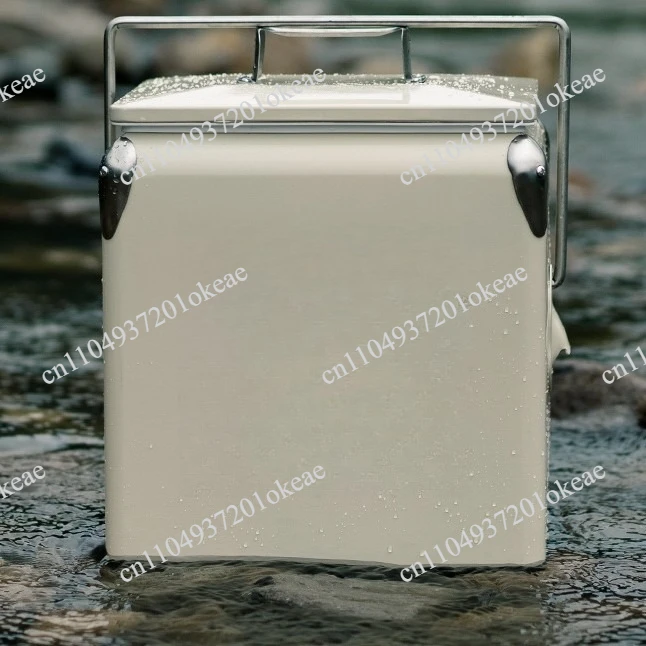 13L metal incubator steak gift ice bucket outdoor car camping hotel refrigerator