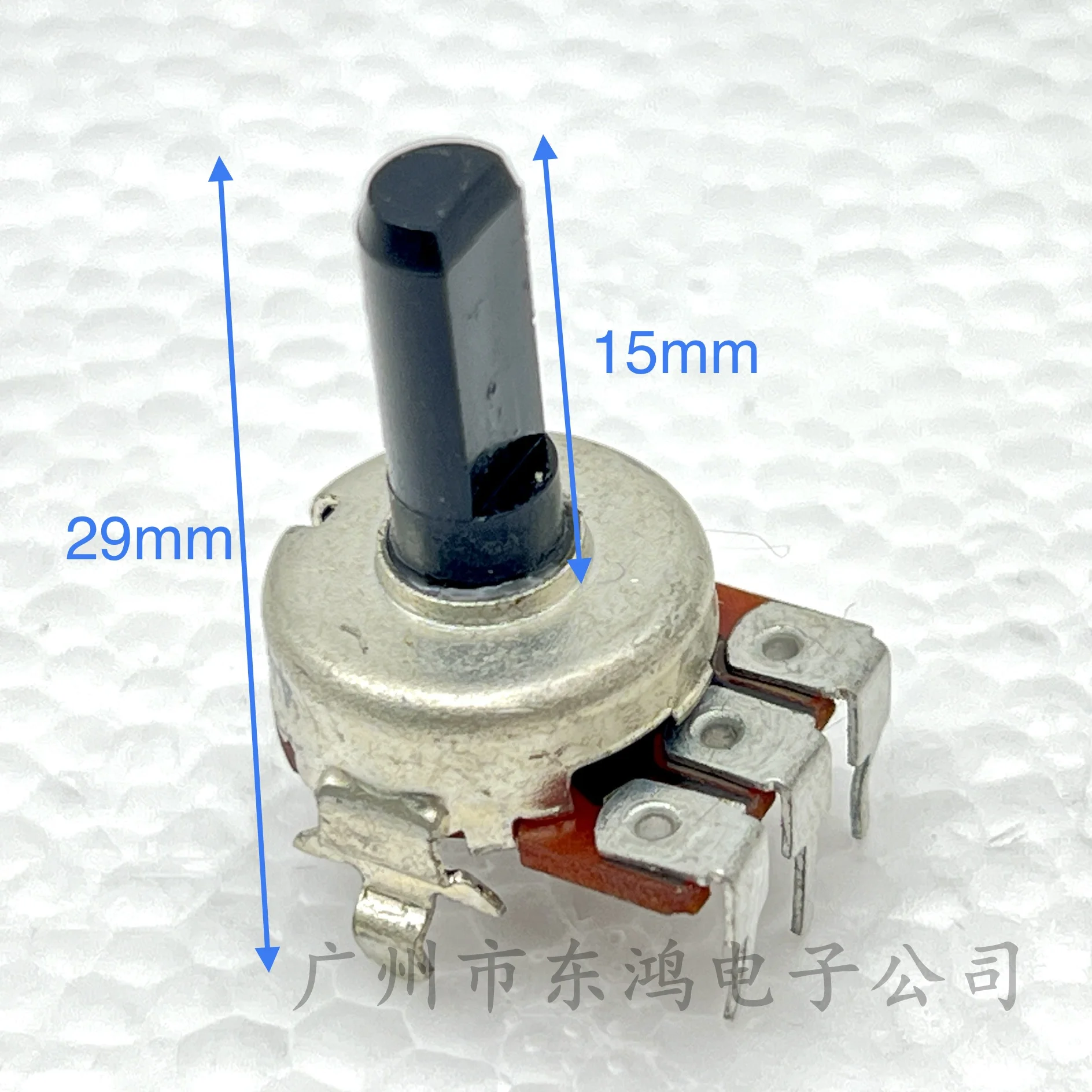 1 PCS 161 type vertical single Potentiometer B100K, handle length 15MM