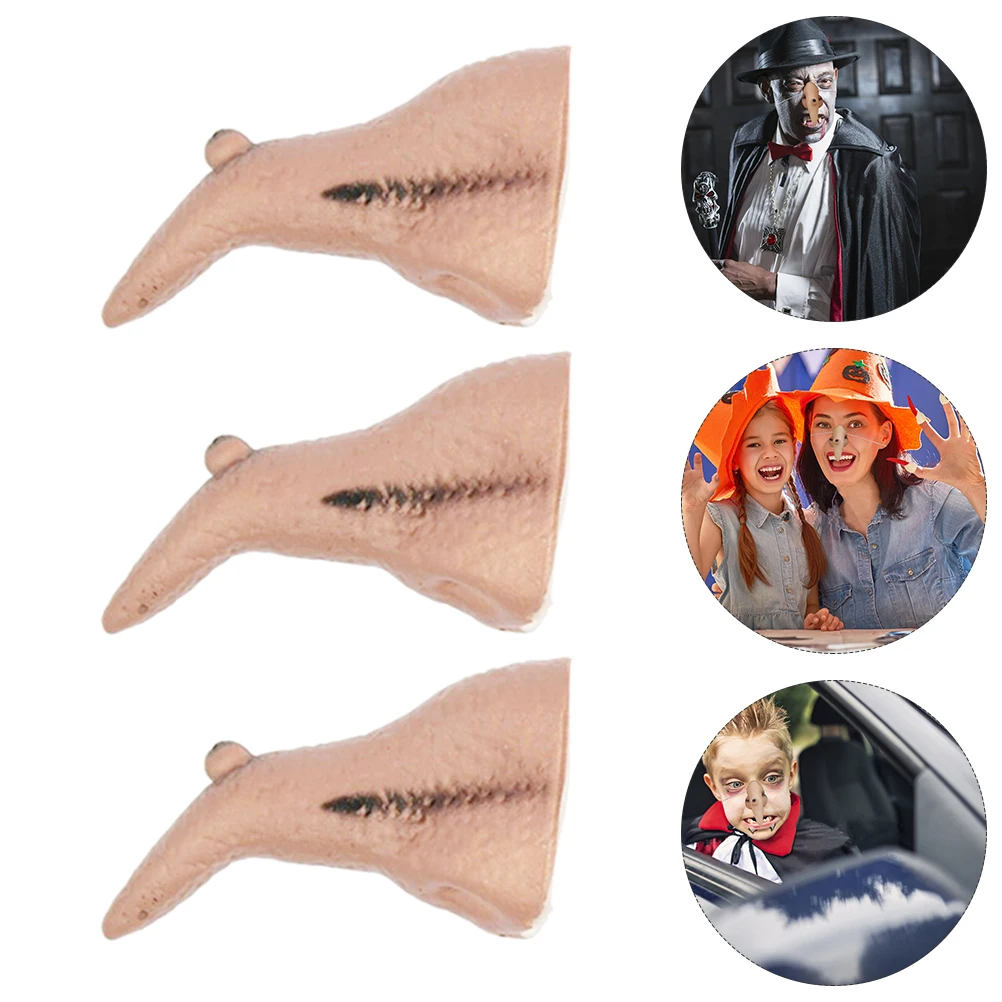 

4Pcs Fake Nose Props High Quality Rubber Witch Costume Halloween Party Accessories Lightweight Realistic Appearance Good