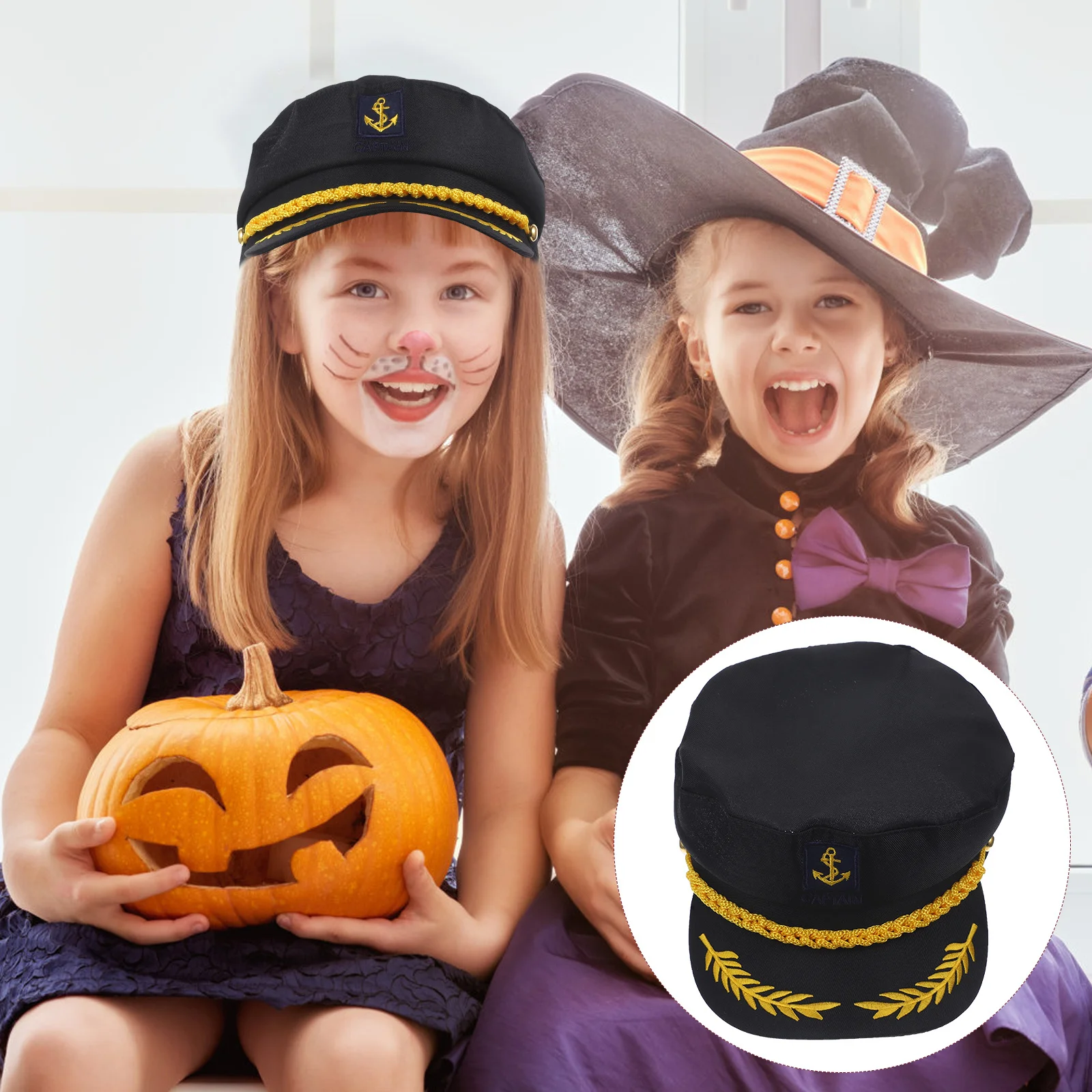 

1Pcs Embroidered Navy Captain Hat Sailor Adult Ship Cosplay Costume Hat Durable for Gift Embroidered Navy Cap