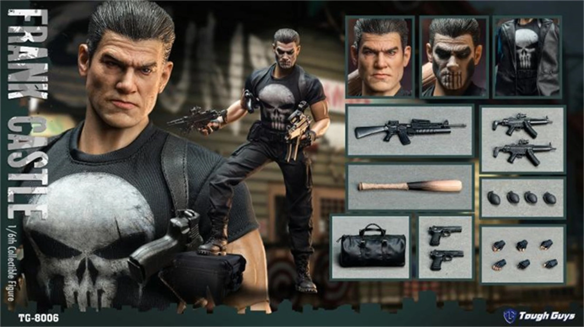 Tough Guys 1/6 TG-8006 Frank Castle 12inches Comics Action Figure Full Set Collection Model Toys