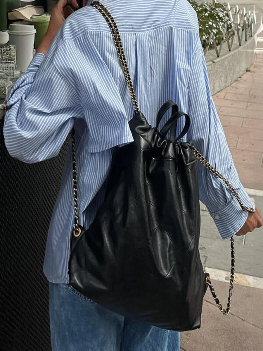 بلوزة فضفاضة مخططة طويلة Sve irt للنساء كاجوال Sle مريح مناسب بنمط مخطط صيفي وصل حديثًا ملابس نسائية