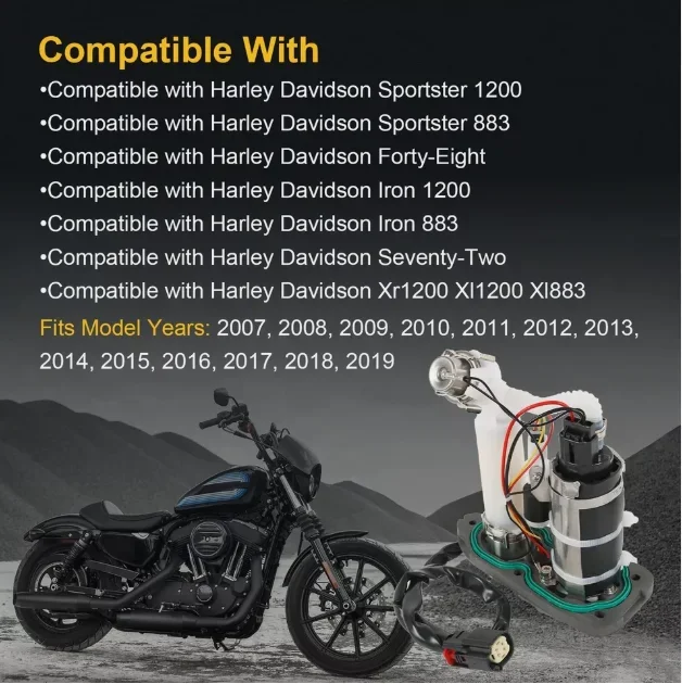 For Harley Davidson Iron Sportster 883 1200 2007-2019 75268-07F 75305-07A WHB HIGH QUALITY Motocycle Fuel Pump Module Assembly