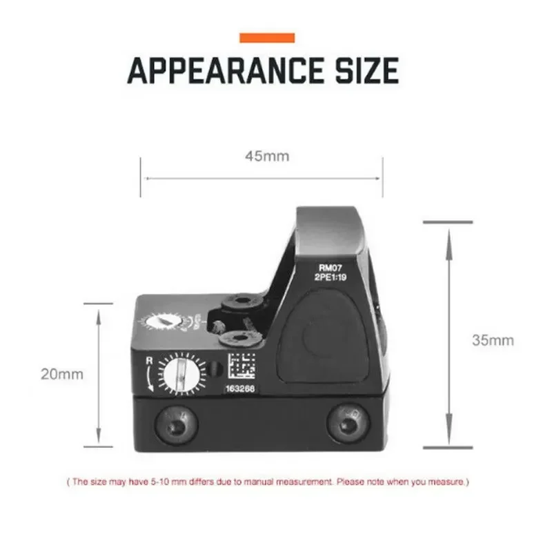 High-definition Iris Adjustable and Zeroable Metal Optical RMR Holographic Red Dot