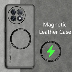 Magnetic Case For OnePlus 13 Case Luxury Silicone Leather Cover For OnePlus13 5G One Plus 13 Protection Shell Shockproof Bumper