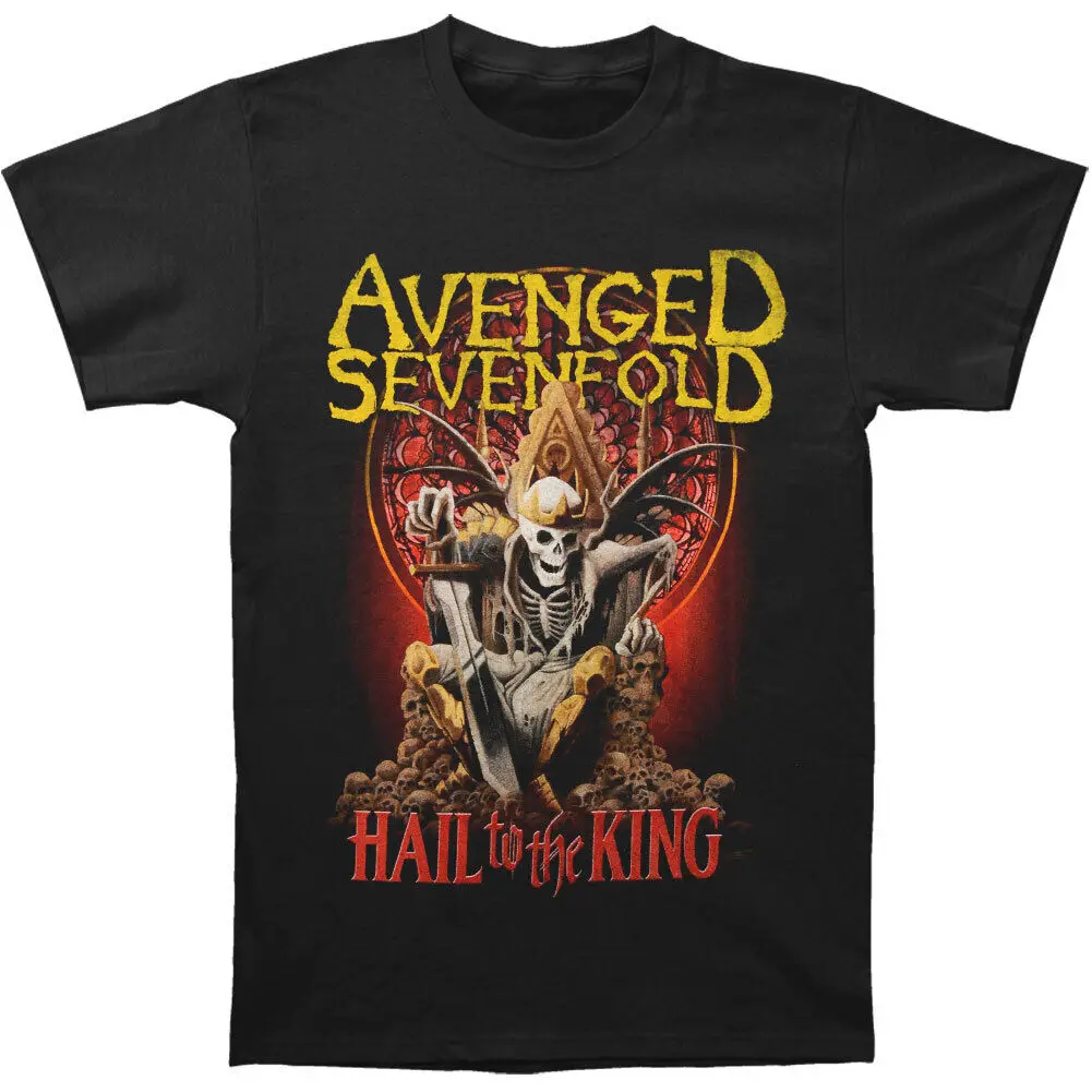 Мужская приталенная футболка Avenged Sevenfold с новым днем поднимается, маленькая черная футболка
